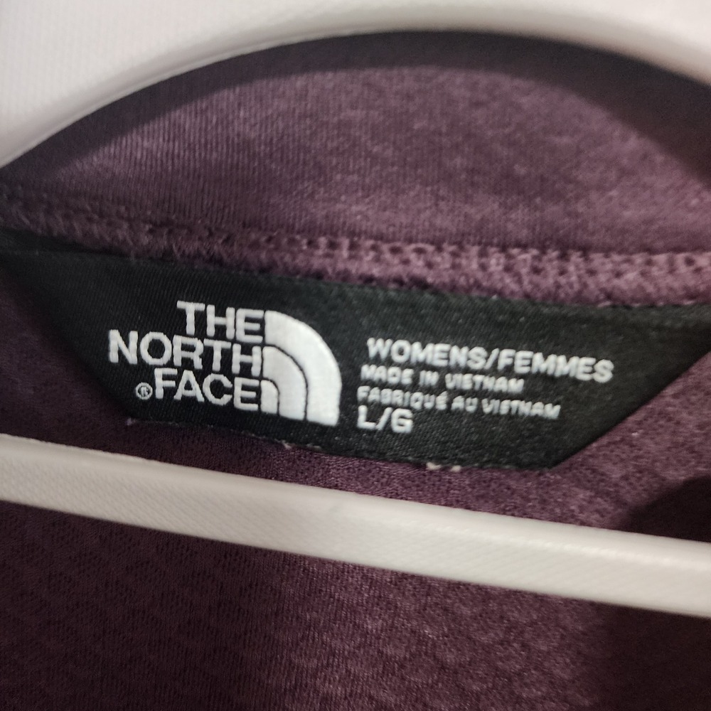 The North Face Womens L Jacket Full Zip Long Sleeve Purple FlashDry Athletic - Picture 2 of 7